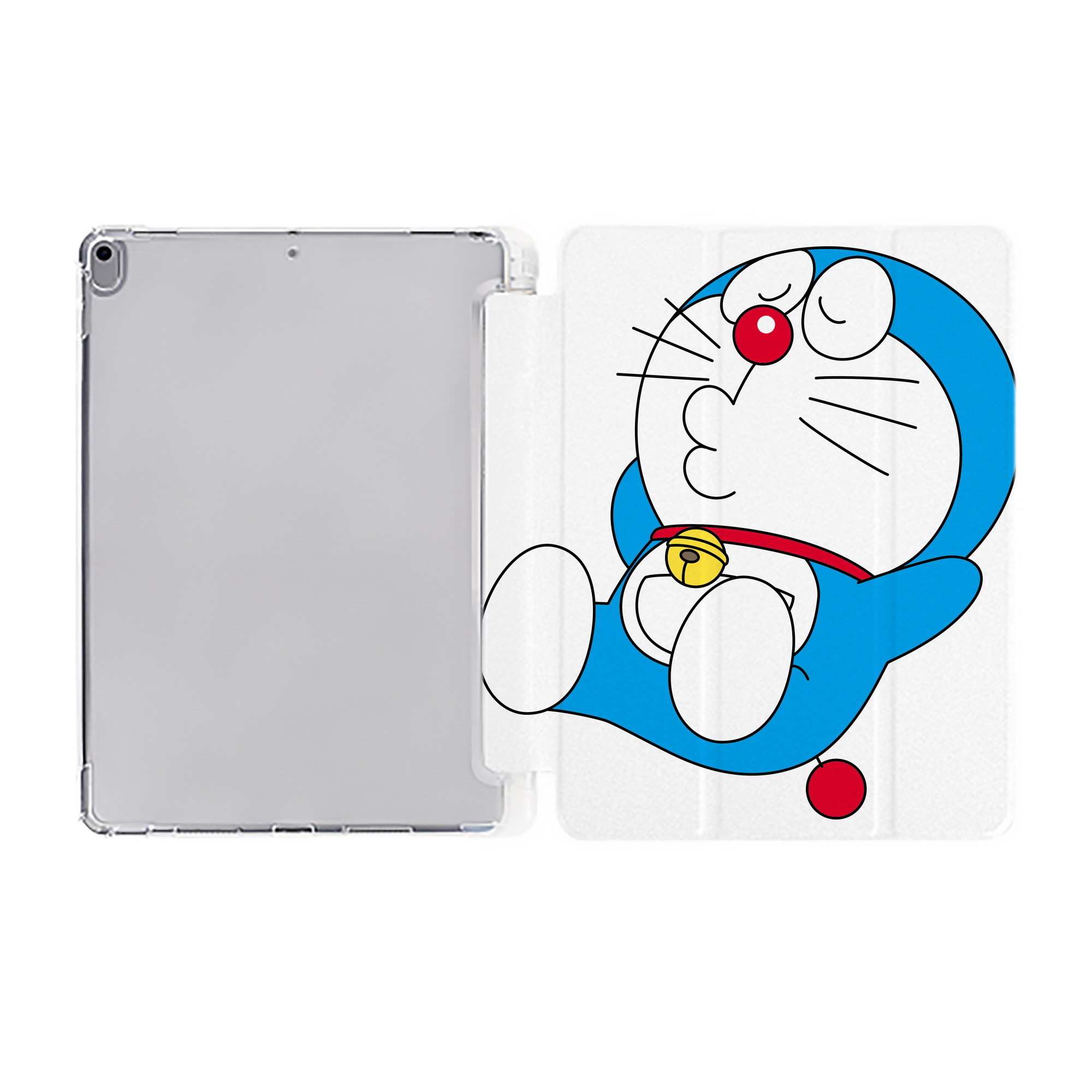 （画像用） ドラえもん Doraemon IPad ケース ペン収納付き 三つ折りスタンド PUレザー×シリコン 対応機種9.5/10.5/10.9インチ
